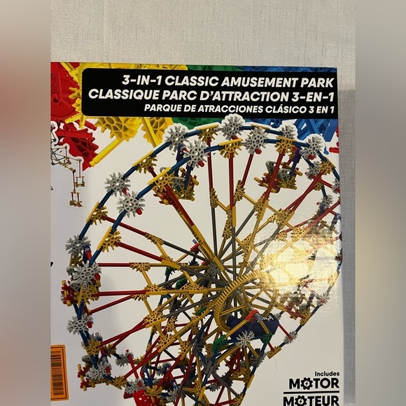 K’Nex 3-in-1 Classic Amusement Park Building Set 744 pc Ages 9 New - Picture 2 of 6